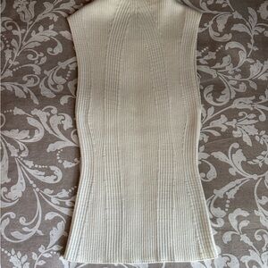 Anine Bing Cream Ribbed Tank Top